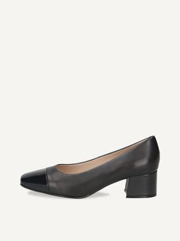 CAPRICE Pumps, blue, made of Leather and textile with Trapeze heel, Size 42