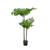 ficus artificial de 120cm con 2 copas y maceta