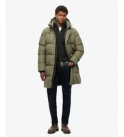 superdry para hombre m5011917a abrigo sports acolchada verde xxl casual poliester reciclado sostenible