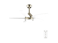 ventilador de techo con luz - cecotec energysilence aero 4200 goldlightwood luz led 3 velocidades 5 aspas white