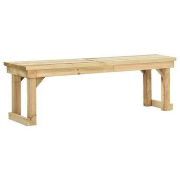 Banco De Jardín De Madera De Pino Impregnada 140 Cm Vidaxl