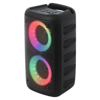 HY-3317 Altavoz bluetooth portátil Altavoces inalámbricos Luz RGB Doble subwoofer Tweeter Soporte U Disk AUX reproducció