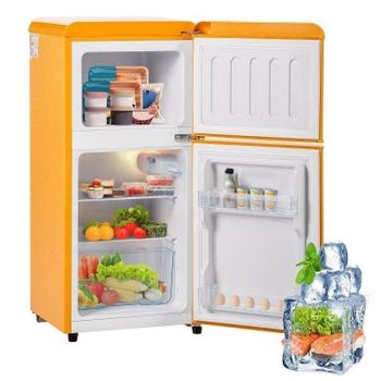 Frigorífico Mini Dos Puertas Rolipo ES310549GAA Defrost 88,8cm 60L E Amarillo