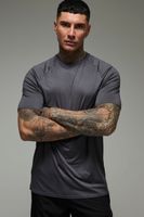 camiseta tall man active regular ligera essentials para el gimnasio de ranglan gris