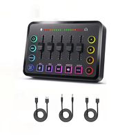 mesa de mezclas de audio profesional con efectos de sonido r tarjeta de sonido usb para streaming podcast gaming y grabacion r control de volumen independiente 48v phantom cancelacion de ruido