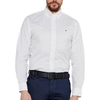 Tommy Hilfiger Camisa manga larga Flex Poplin Polka para hombre