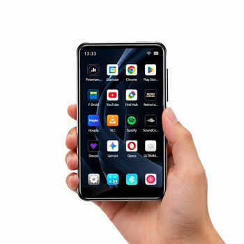 Reproductor MP3 Famue BF12 Premium de 4 Pulgadas, Android 10, 4GB RAM, 32GB ROM Expandible a 1TB, Wi-Fi Integrado, Spotify, Apple Music, Pandora