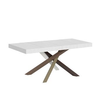 Mesa Extensible 90x140/244 Cm Volantis Premium Estructura Fresno Blanco 4/c