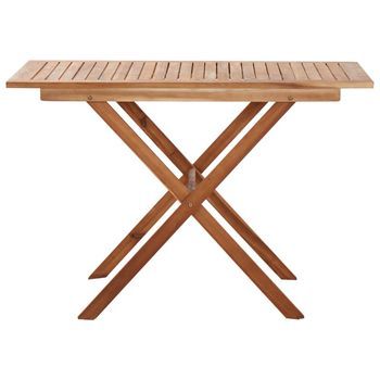 Mesa De Jardín | Mesa De Exterior De Madera Maciza De Acacia 110x67x74 Cm