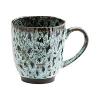 taza de ceramica azul