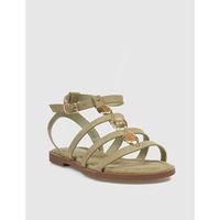kamome trends sandalias sandalia cupra verde para mujer