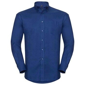 Russell Collection Camisa manga larga Oxford para hombre