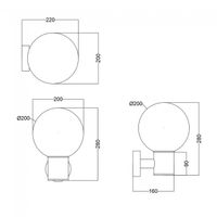 aplique de pared exterior bold