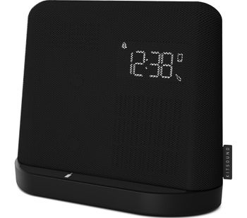 XDock Qi FM Bluetooth Clock Radio - Black, Black