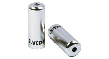 Elvedes tapas de extremo de carcasa de freno de aluminio 4 2 mm 10 piezas plata