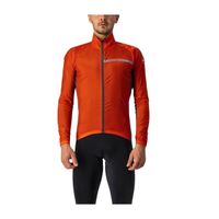 chaqueta cortavientos castelli squadra stretch naranja gris talla xl