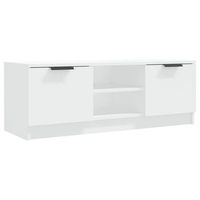 mueble de tv madera contrachapada blanco 102x35x365 cm