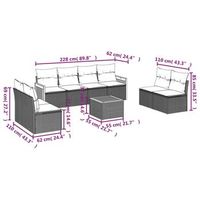 conjunto de salon exterior con cojines combinacion de 9 piezas