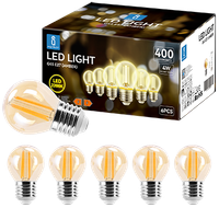 aigostar vintage bombilla led e274w equivalente a 37w luz calida 2200k420lm g45 bombilla filamento ledno regulable6 pieza