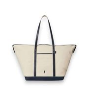 polo ralph lauren para mujer 428973072002 bolso tote shopper grande de loneta beige osfa casual algodon