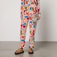 farm rio printed crepe pyjama trousers - l