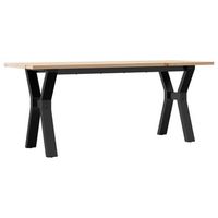 mesa de cafe - mesa de centro marco y madera maciza pino y acero 110x40x45 cm