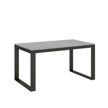 Mesa Extensible 90x160/264 Cm Tecno Evolution Cemento Estructura Antracita