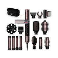 cecotec moldeador de pelo 14 cabezales airglam 14in1 flex black 1400w 110000rpm pantalla tecnologia coanda motor brushless