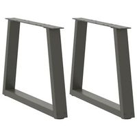 patas para mesa de centro en forma de v 2 unidades antracita 50 x 42-433 cm acero vidaxl