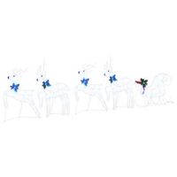 renos led 5 uds 43 x 18 x 66 cm tela vidaxl