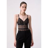liu jo blusa body en tul para mujer