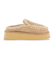 mou para mujer mufw681004a zuecos de piel clog eskimo platform beige 37 mas de 10cm ninguno casual