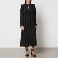 stella nova iza joe fil-coupe crepon midi dress - dk 36uk 10