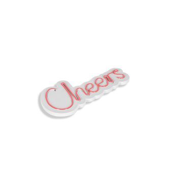 Iluminación Led Decorativa De Plástico Cheers Rosa 30x14x2 Cm