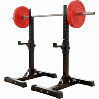 rack soporte para barra de musculacion - estructura ajustable en altura y anchura para sentadillas y press acero reforzado carga max 300 kg