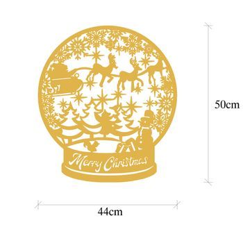 Decoración Pared De Metal Xmasgold-25 Oro 44x50 Cm