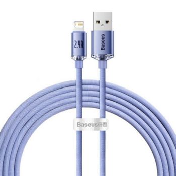 Cable USB a Lightning Baseus Crystal Shine 2 m Violeta