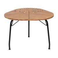 mesa de jardin de madera de acacia clara con tablero de listones 103 x 106 cm varenna