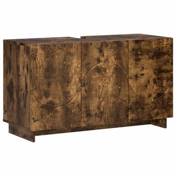 Armario De Baño Roble Ahumado 101 X 41 X 58 Cm Vidaxl