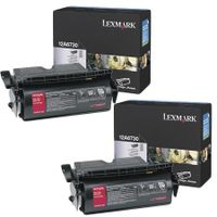 original multipack lexmark optra t520 printer toner cartridges 2 pack -12a6730