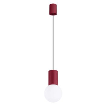 Lámpara colgante mido burdeos, 1 luz