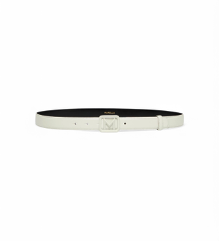 Marella para mujer. 2513501026200 Cinturón de piel Acilia blanco (S), Casual