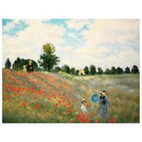 cuadro lienzo - amapolas en argenteuil - claude monet - cm 80x100