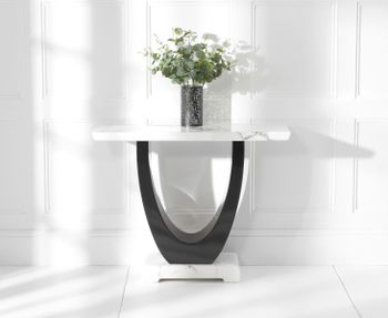 Raphael White Marble Console Table