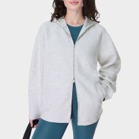 sweaty betty wind down jersey zipped hoodie - l