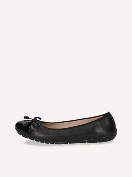 CAPRICE Ballerina, black, made of Leather and textile, Size 37