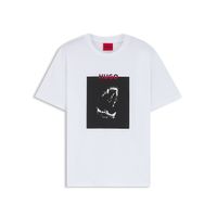 hugo red camiseta de algodon de calidad 50542734-100