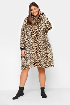 Yours Batamanta Con Capucha Beige Leopardo