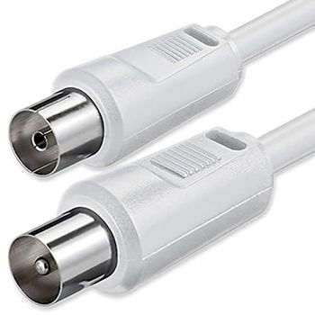 Cable de Antena TV Extensible Macho-Hembra – Alargador de Cable Coaxial para Televisión – Conexión Rápida y Señal Estable – Ideal para TDT, Smart TV y Decodificadores – Disponible en 1,5 m, 3 m, 5 m y