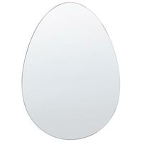 espejo de pared de vidrio plateado 50 x 70 cm ovalada sin marco montresor